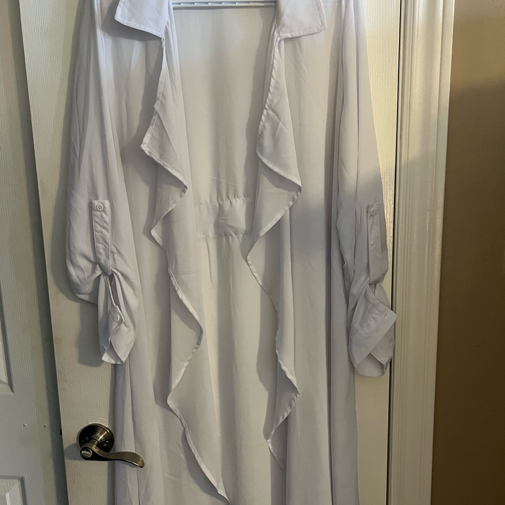 White Chiffon Cardigan